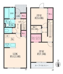 （仮）川越市砂新築テラスハウスの物件間取画像